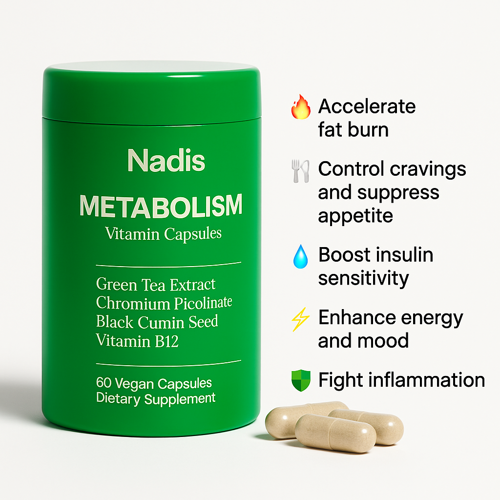 Nadis™ MetaboBoost+ – Weight Management, Block Cravings, Boost Energy