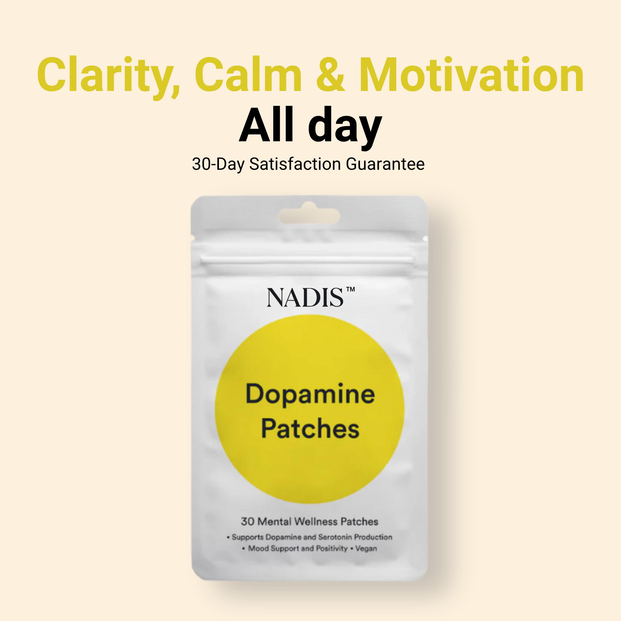 Nadis™ Uplift+ Mood & Focus Patches for Daily Drive, Clarity & Emotional Balance