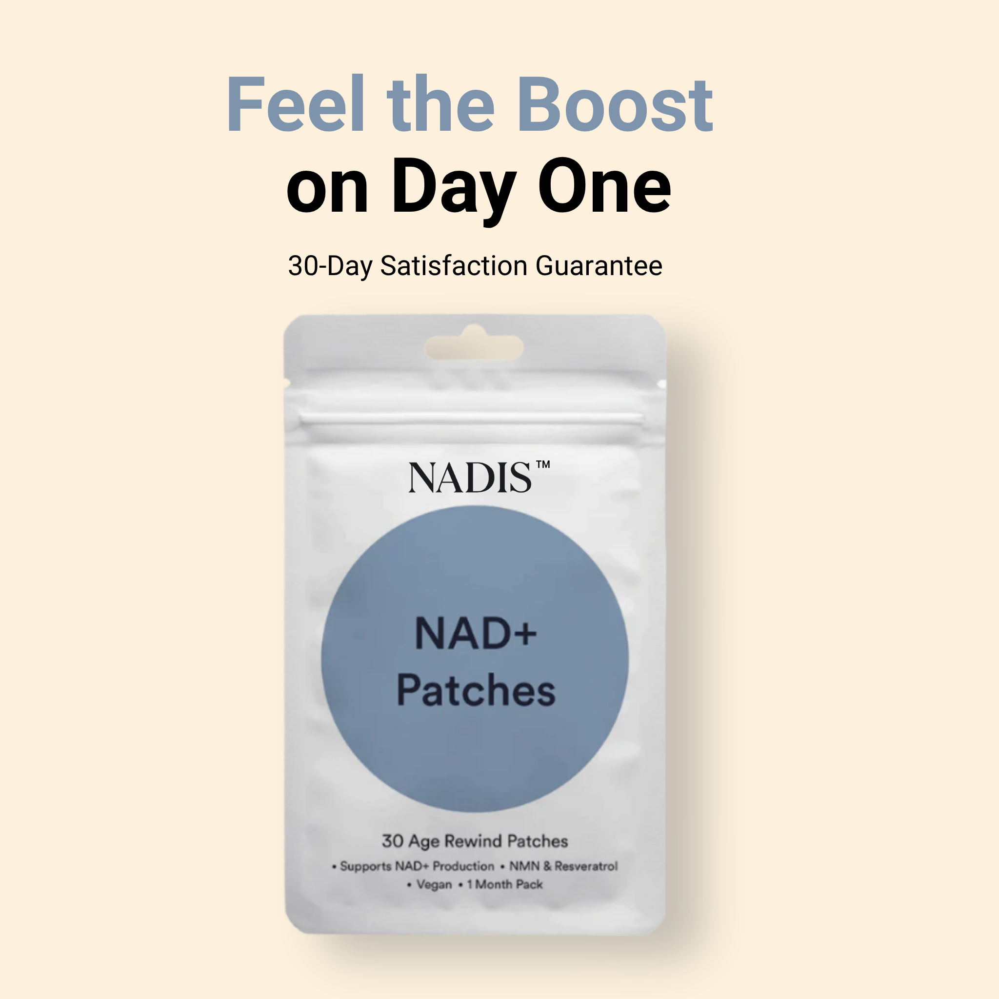 Nadis™ NAD+ Vital Patch – Daily Support for Cellular Energy, Focus & Recovery