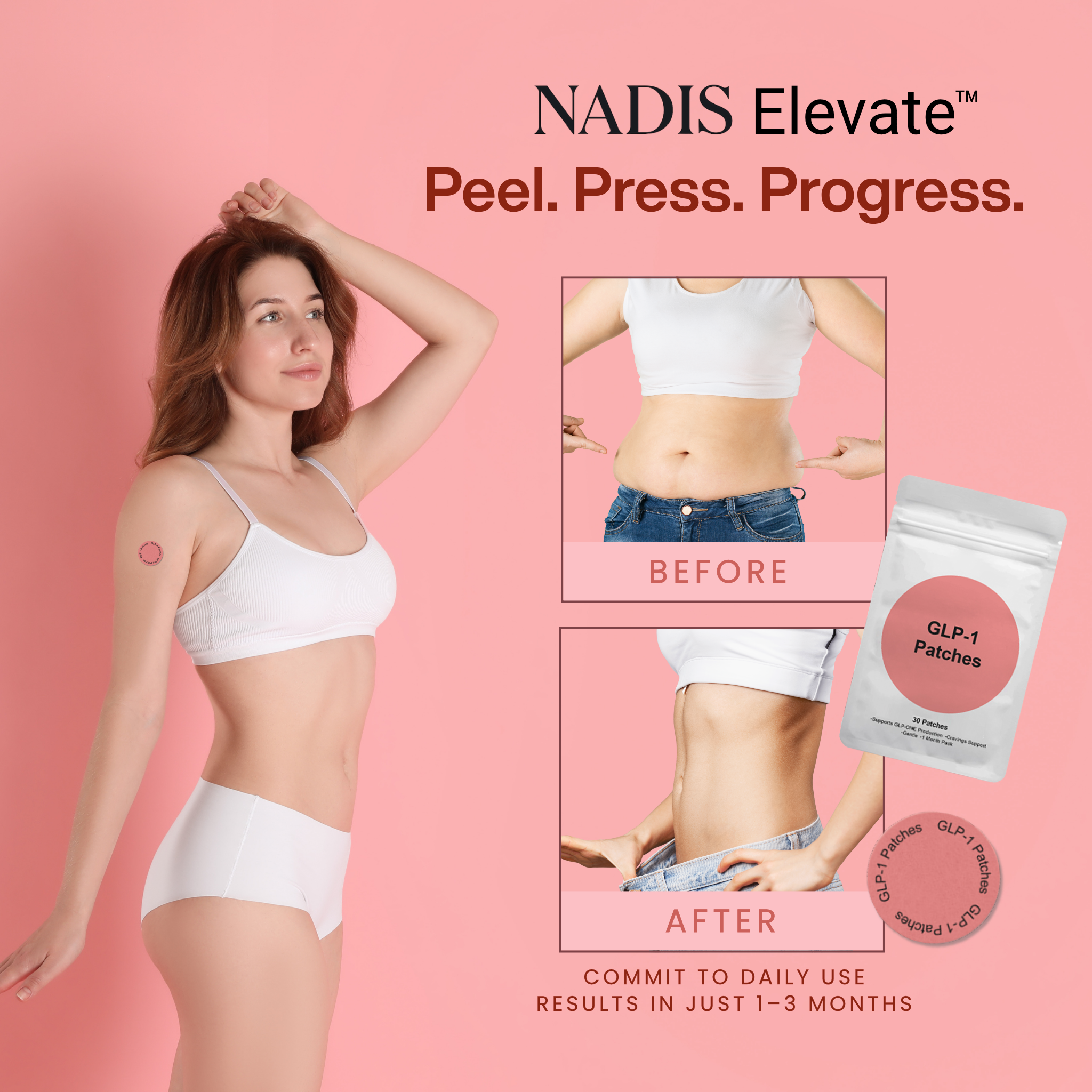 NADIS GLP-1 — Advanced Weight Management Patches for Effortless Fat Burn & Craving Control